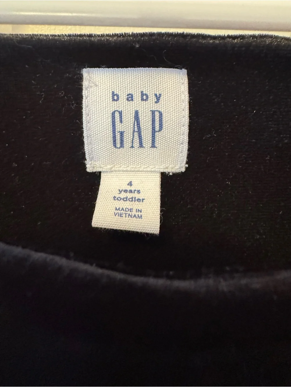 GAP Black Velvet Puff-Sleeve Square-Neck Dress